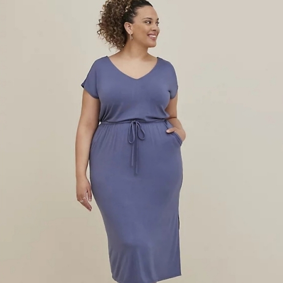 SIZE 6x - NWT Torrid Midi Super Soft Dolman Sleeve Dress - Picture 5 of 5
